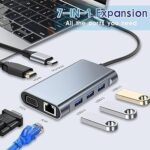 ADAPTATEUR TYPE C 7 IN 1 TYPE C TO 7 PORTS
