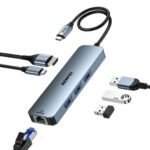 BENFEI USB-C Hub 6-en-1 – HDMI 4K 60Hz, Gigabit Ethernet, 3× USB 3.0, Power Delivery 100W