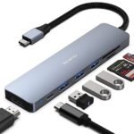 BENFEI USB-C Hub 7-en-1 – HDMI 4K, 3× USB 3.0, SD, MicroSD, Power Delivery 60W