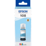 Epson 108 Cyan clair – Bouteille d&rsquo;encre Epson EcoTank d&rsquo;origine