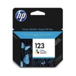 HP 123 trois couleurs – Cartouche d&rsquo;encre HP d&rsquo;origine (F6V16AE)